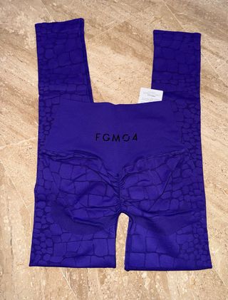 FGM04 Leggings Viola Effetto Coccodrillo