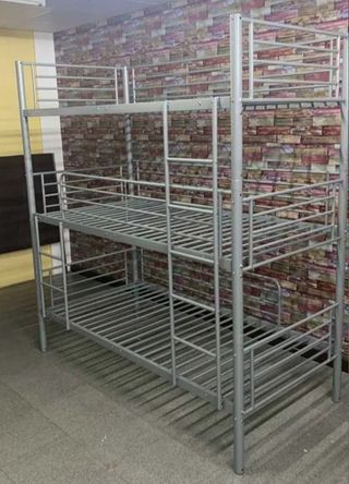 Litera (3) Camas Gris Metal. ¡EN OFERTA!