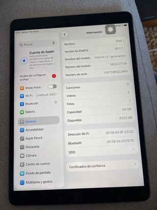 iPad Air 3ª Gen + Teclado Original