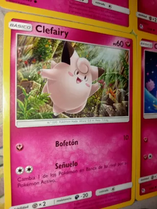 Lote 6 Cartas Pokémon energía HADA.