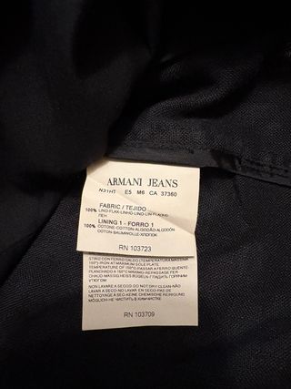 Giacca Armani Jeans Uomo Tg. M Nera