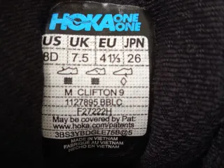 Hoka Clifton 9 T41 Zapatillas Running Negras