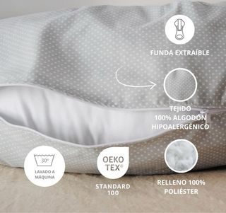 Cojín Lactancia Embarazo 180x60cm