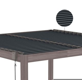 Pérgola de jardín bioclimática 3x3m (9m2) Hampshire imitación madera