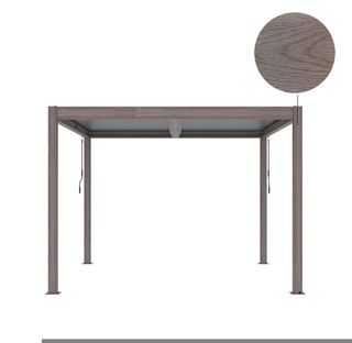 Pérgola de jardín bioclimática 3x3m (9m2) Hampshire imitación madera