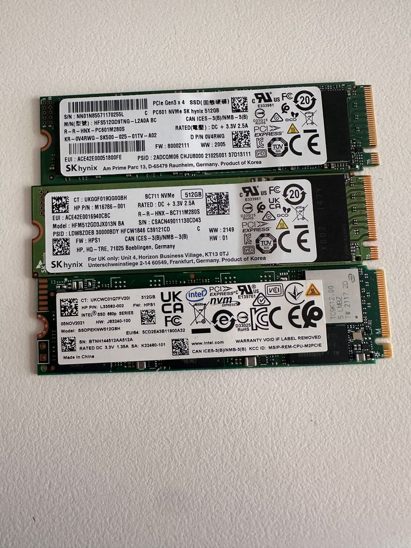 SSD M.2 NVMe Intel 512GB