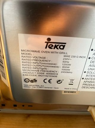 Microondas Teka MWE 239 G