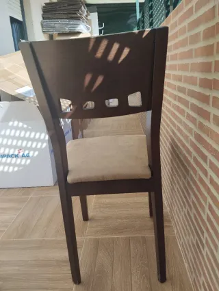 Seis sillas salón color vengué