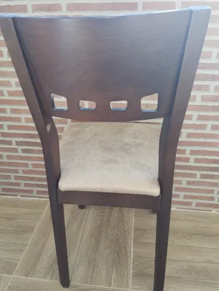 Seis sillas salón color vengué