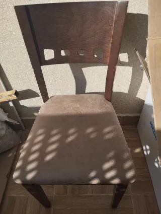 Seis sillas salón color vengué