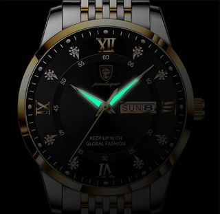 Reloj elegante hombre Dorado y Plata