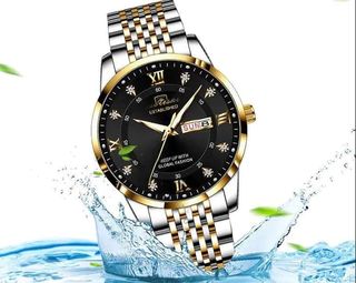 Reloj elegante hombre Dorado y Plata