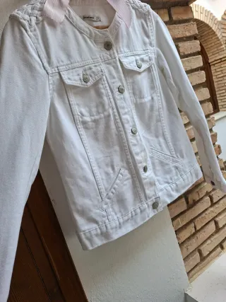Chaqueta vaquera trenzada blanca
