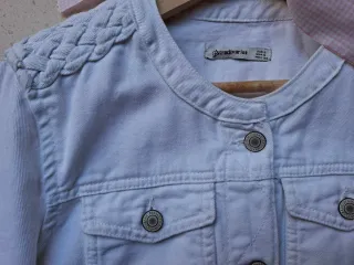 Chaqueta vaquera trenzada blanca