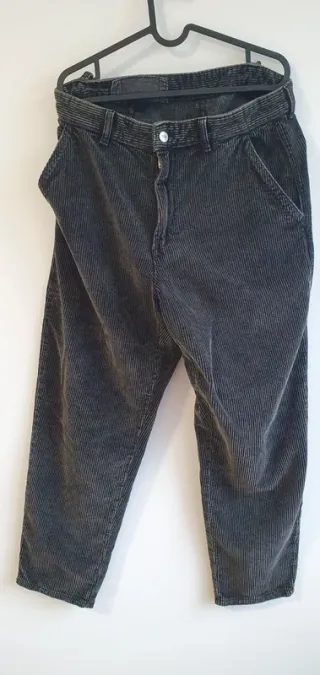 Pantalones de pana gris