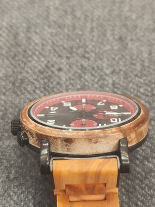 Orologio uomo Seiko al quarzo in legno ciliegio
