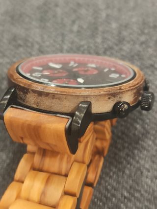 Orologio uomo Seiko al quarzo in legno ciliegio