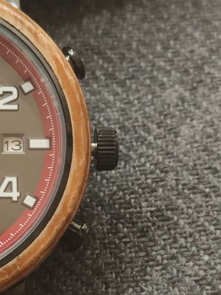 Orologio uomo Seiko al quarzo in legno ciliegio