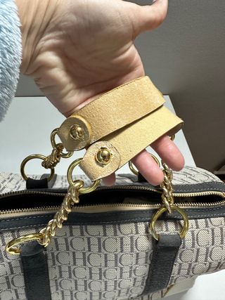 Bolso CH Carolina Herrera Beige y Dorado