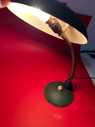 Lámpara Escritorio Vintage Verde Latón