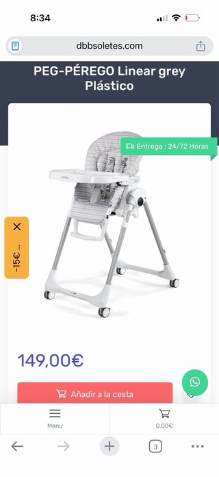 Trona Peg Perego Prima Pappa Follow Me