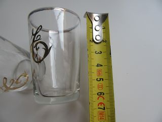 Conjunto 6 Vasitos Cristal Dorado