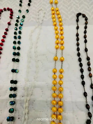 Lote coleccion8 rosarios+5 cruces