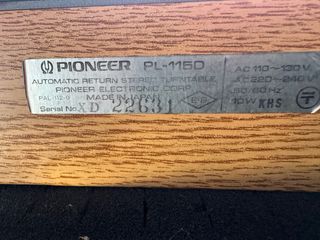 Tocadiscos Pioneer PL-1150 (1976)