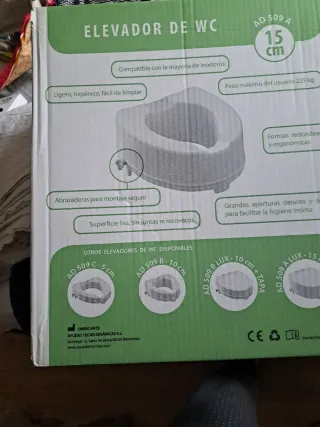 Elevador WC Ayudas Tecno Dinámicas 15 cm