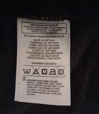 ADIDAS Sudadera Media Cremallera Diseño Asimétrico