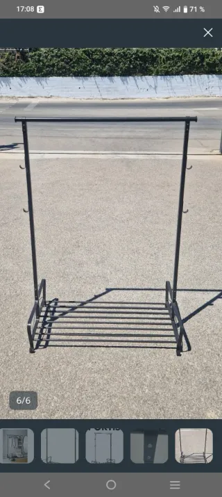 Burro perchero Ikea negro metal