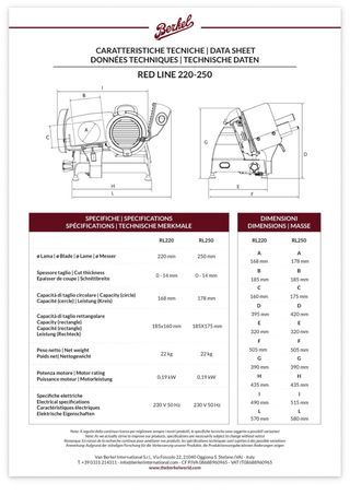 Affettatrice Berkel Red Line 250