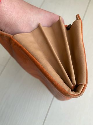 Cartera de piel DIESEL naranja