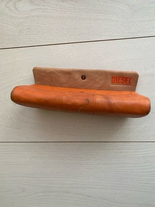 Cartera de piel DIESEL naranja
