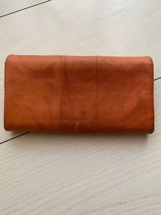 Cartera de piel DIESEL naranja