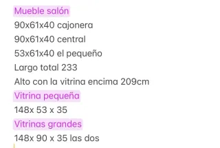 Mueble de comedor madera y cristal