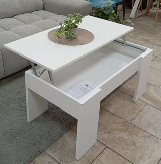 Mesa Centro Elevable, Blanca. ¡OFERTA!
