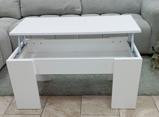 Mesa Centro Elevable, Blanca. ¡OFERTA!