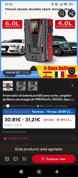 Arrancador de Coche JXiang Power