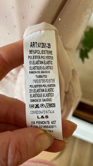 Abito corto con strass