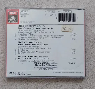 Prokofiev Ravel Gershwin Tzimon Barto