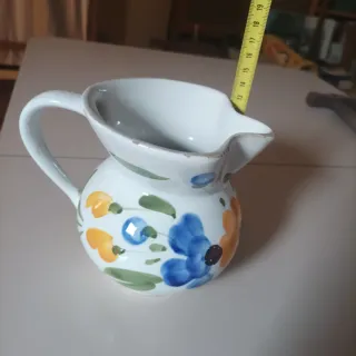 Brocca ceramica Laveno decorata fiori