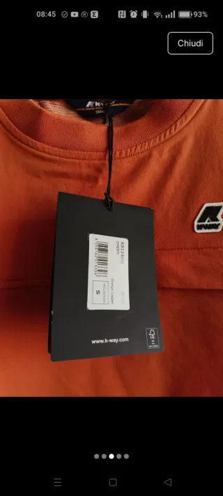 Felpa K-Way Arancione