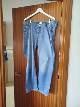 Pantalón vaquero premamá azul
