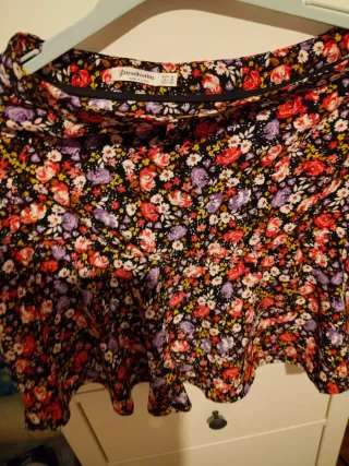 Falda pantalón estampada floral