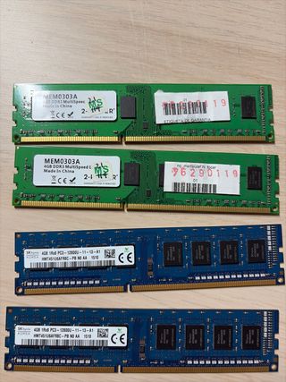 4x 4GB DDR3 RAM Módulos