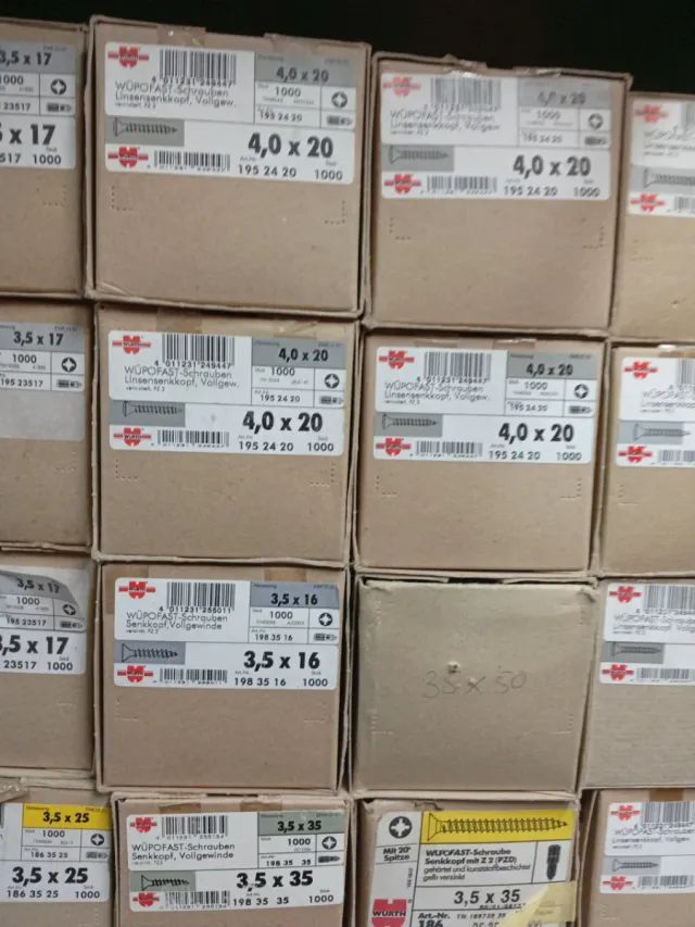 Tornillos madera Marca WURTH liquidación