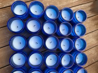 35 Velas de vidrio azul IKEA