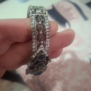 Bracciale donna con pietre blu e argento