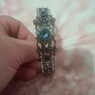 Bracciale donna con pietre blu e argento